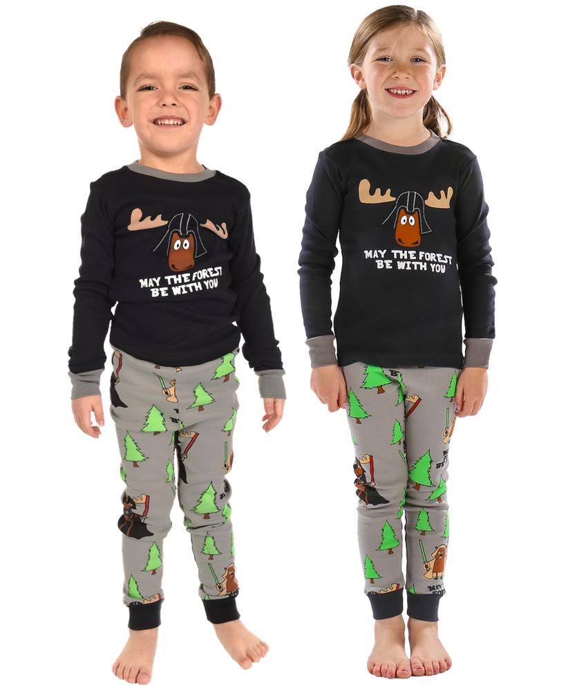 Lazy One Kids' Long Sleeve May the Forest Be With You Pajama Set MAYTHEFOREST