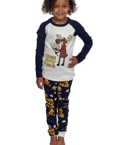 Lazy One Kids' Long Sleeve Smore Sleep Please Pajama Set