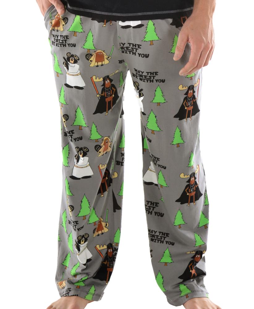 Lazy One Men's May The Forest Be With You Pajama Pant FORESTGRAY