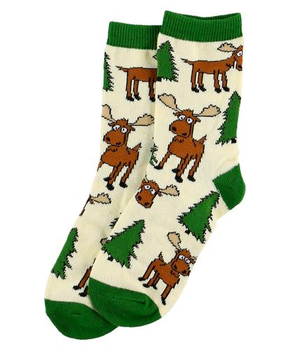 Lazy One Kids' Green Moose Hug Sock