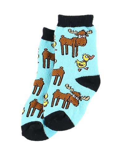 Lazy One Infants' Duck Duck Moose Blue Socks