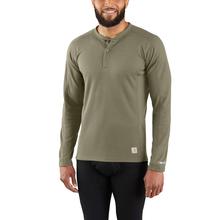 Carhartt Men's Base Force Midweight Classic Henley BURNT_OLIVE