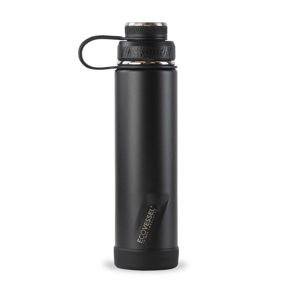 Ecovessel The Boulder Trimax Insulated 24oz Water Bottle BLACK