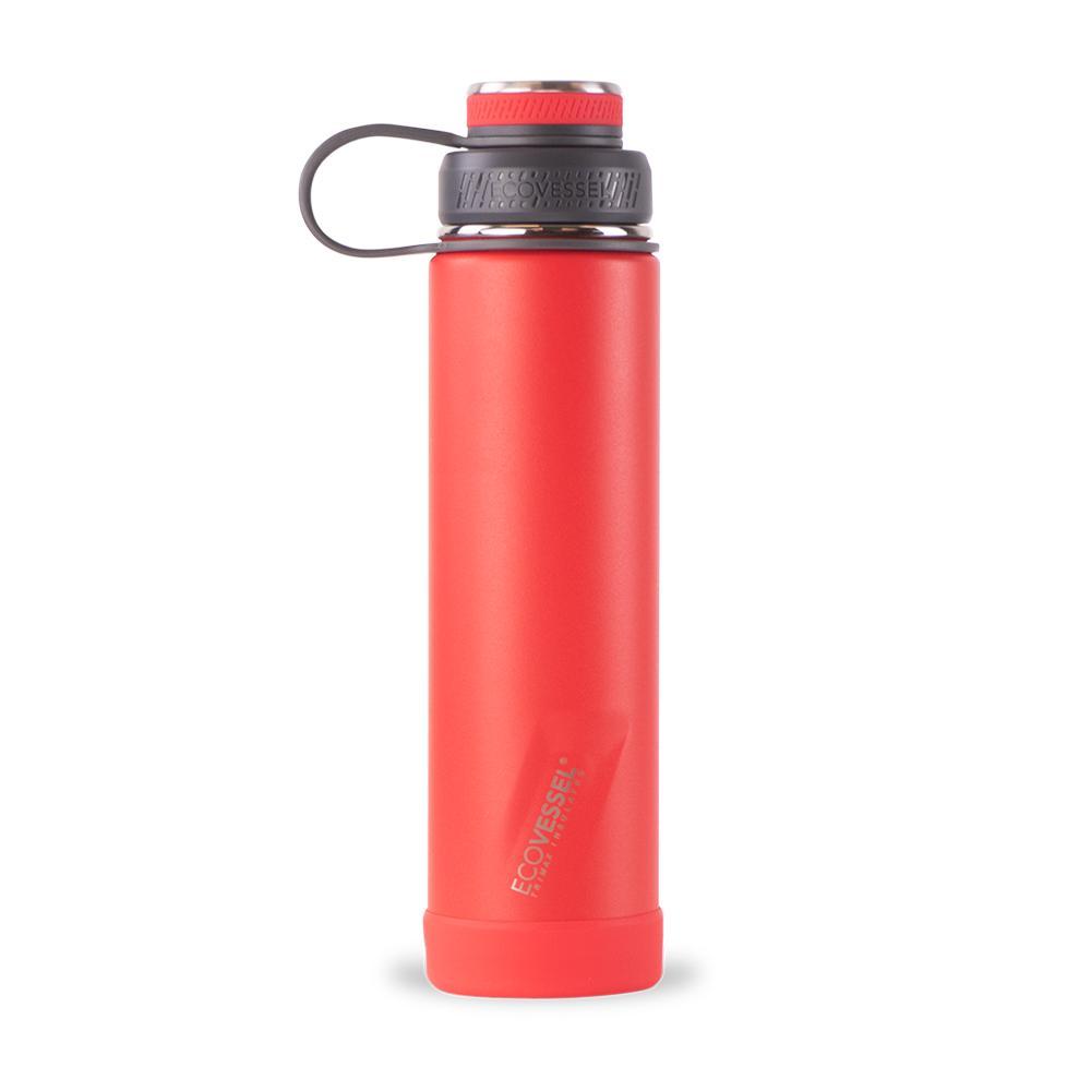 Ecovessel The Boulder Trimax Insulated 24oz Water Bottle JAZZRED