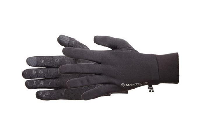 Manzella Men's Power Stretch Ultra Touchtip Outdoor Gloves BLACK