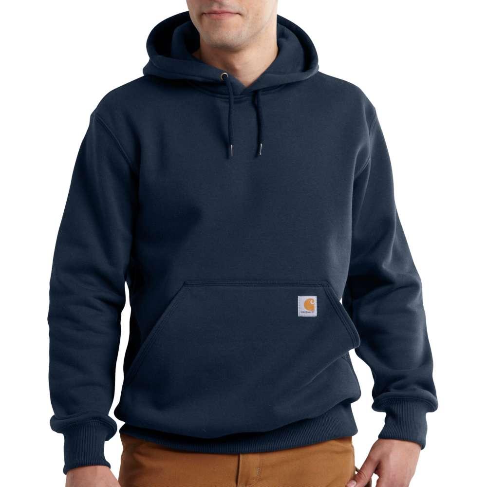 Carhartt Men's Rain Defender Paxton Heavyweight Hooded Zip Front Sweatshirt Tall Sizes NEW_NAVY