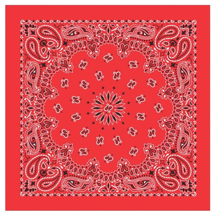 Carolina Creative Traditional Paisley Bandanna Red RED