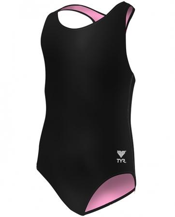 TYR Girl's Solid Maxfit Swimsuit BLACK