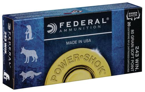 Federal Ammunition PowerShok Rifle 243 Win