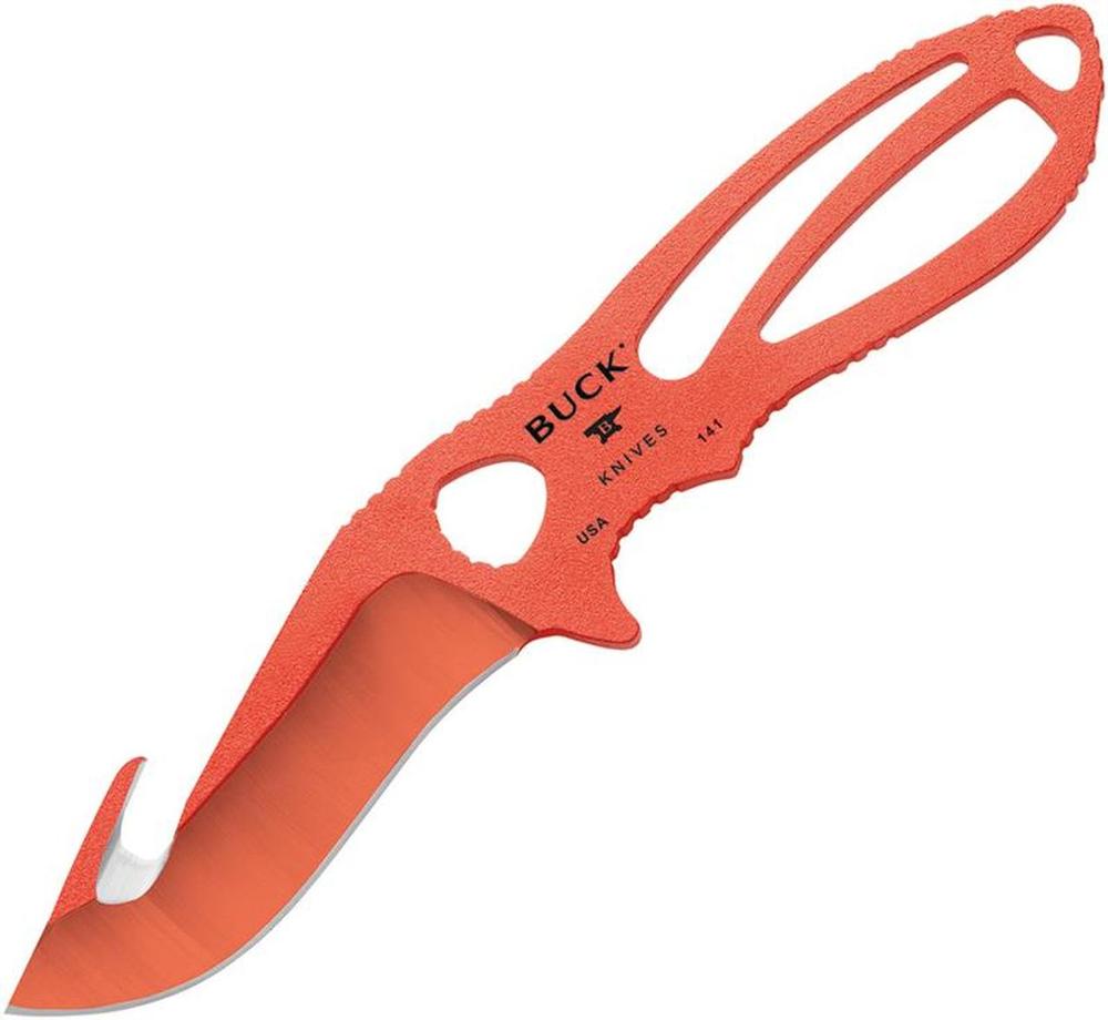 Kenco Outfitters Buck Knives Large Paklite Skinner Guthook Knife Orange