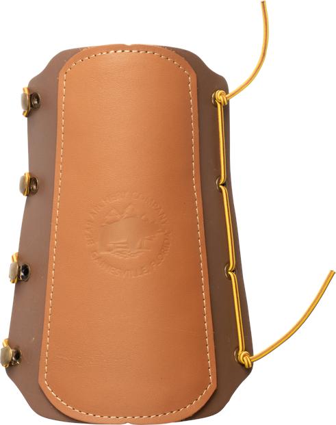 Bear Archery Traditional Logo Leather Arm Guard NATURAL