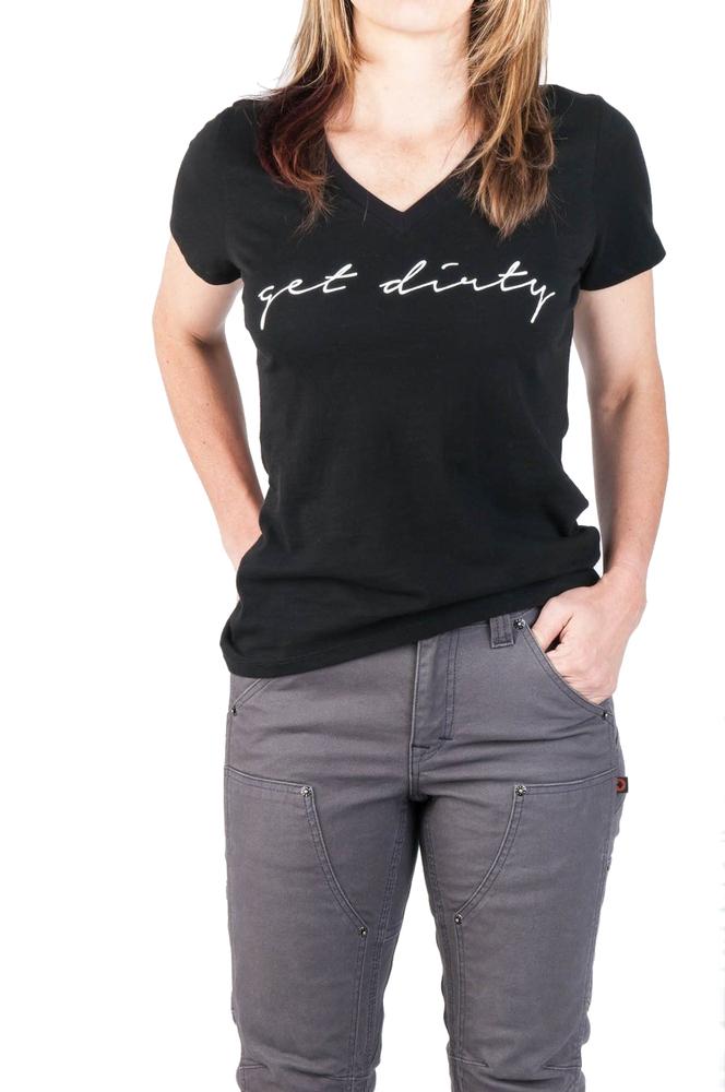 Dovetail Workwear Women's Get Dirty Graphic Tee BLACK