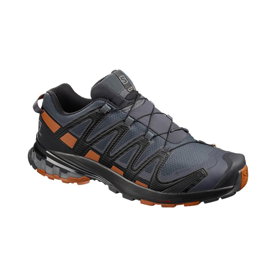 Salomon Men's XA Pro 3D V8 GTX Trail Running Shoe EBONY/CARAMEL