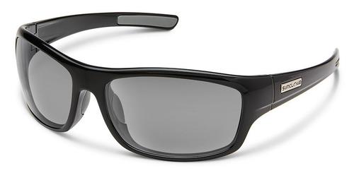 Suncloud Optics Cover Sunglasses Black Frames with Grey Lenses