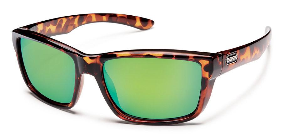  Suncloud Optics Mayor Sunglasses Tortoise Frames With Green Mirror Lenses