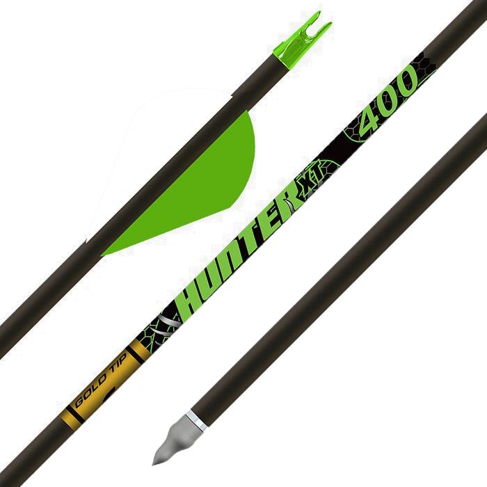 Gold Tip Hunter XT Arrows with 2-in Raptor Vanes 6-Pack CARBON