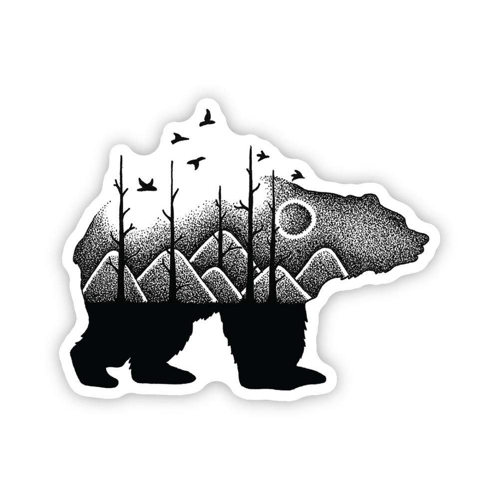 Stickers Northwest Forest Bear Sticker BEAR_SCENE