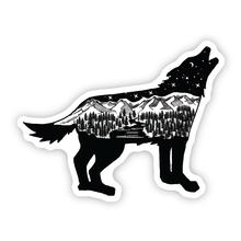  Stickers Northwest Wolf Scene Sticker