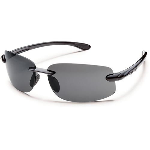 Suncloud Optics Excursion Sunglasses Black with Polarized Grey Lenses