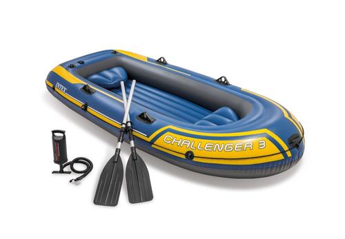 Intex Challenger 3 Inflatable Row Boat Set with Pump and Oars