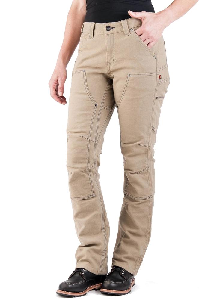 Dovetail Workwear Women's Britt Stretch Canvas Utility Pant NATURAL