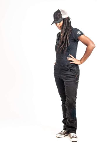 Dovetail Workwear Women's Freshley Overall in Cosy Black Denim