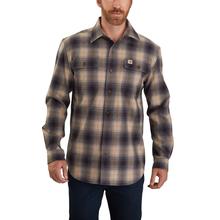 Carhartt Men's Original Fit Long Sleeve Flannel Plaid Shirt Big & Tall BLACK