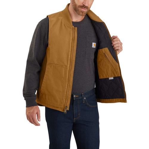 Carhartt Men's Washed Duck Insulated Rib Collar Vest