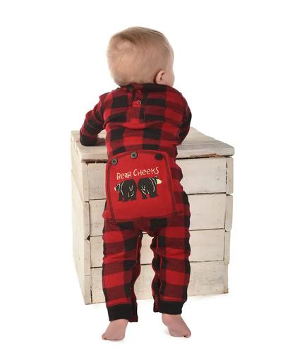 Lazy One Infant Bear Cheeks Flapjack Pajamas