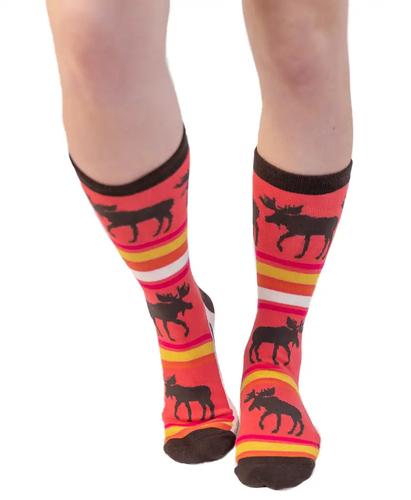 Lazy One Adult Don't Moose with Me Crew Socks