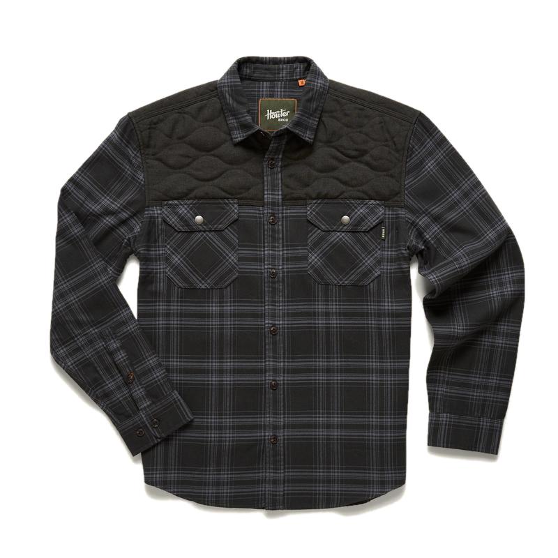 Howler Brothers Men's Quintana Quilted Flannel Shirt ANTIQUE_BLACK