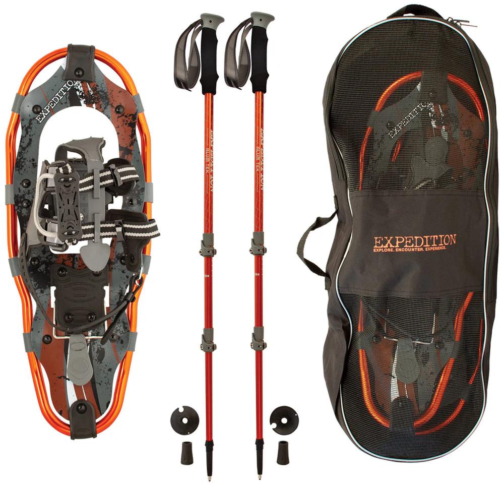 Expedition Snowshoes Truger Trail II 21 Snowshoe Kit with Poles and Bag BRONZE