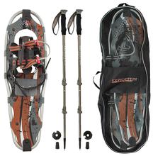 Expedition Snowshoes Truger Trail II 25 Snowshoe Kit with Poles and Bag BRONZE