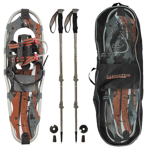 Expedition Snowshoes Truger Trail II 25 Snowshoe Kit with Poles and Bag