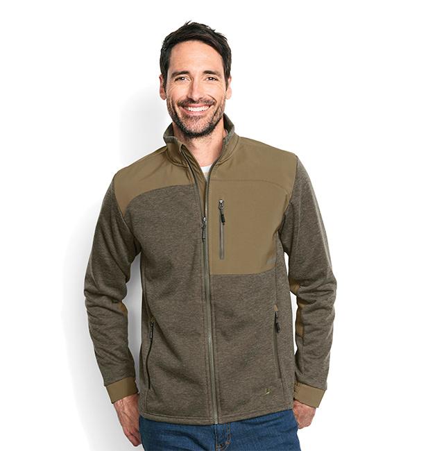 Orvis Men's Hybrid Wool Fleece Jacket OLIVE