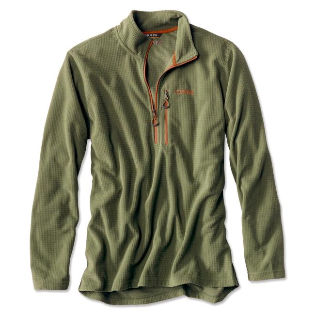 Kenco Outfitters Orvis Men's Grid Fleece Quarter Zip Pullover