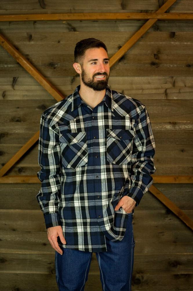  Five Brother Workwear Men's Original 9oz Western Brawny Flannel Shirt