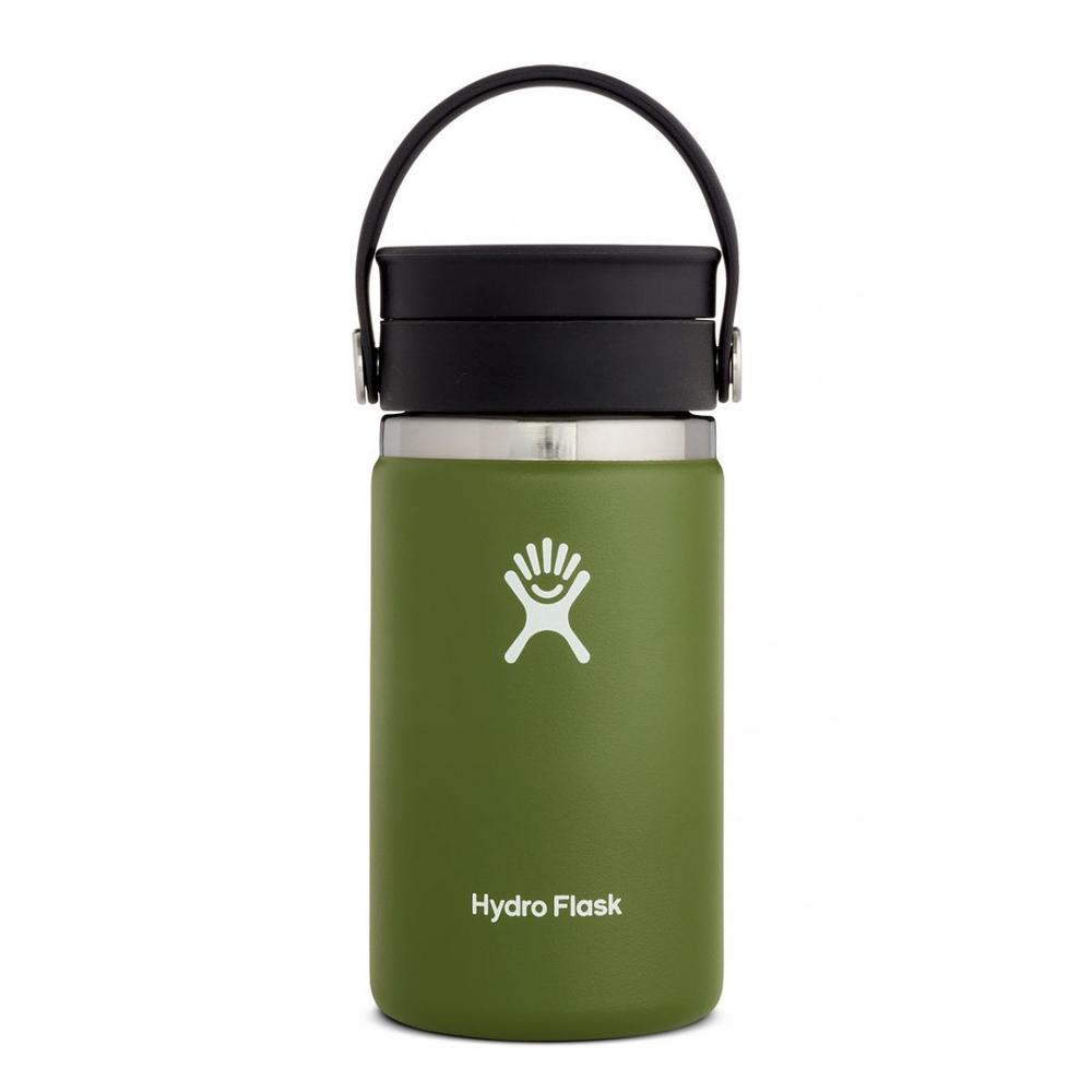 Hydroflask 12oz Wide Mouth with Flex Sip Lid OLIVE