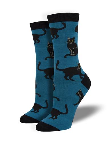Socksmith Women's Black Cat Bamboo Socks