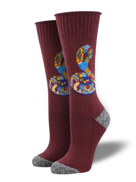 Socksmith Serpent Stare Recycled Cotton Socks RED