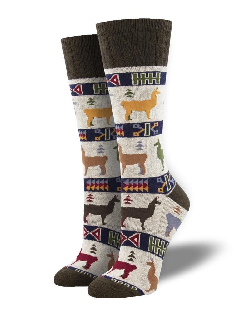 Kenco Outfitters Socksmith Llama Out of Here Recycled Wool Socks