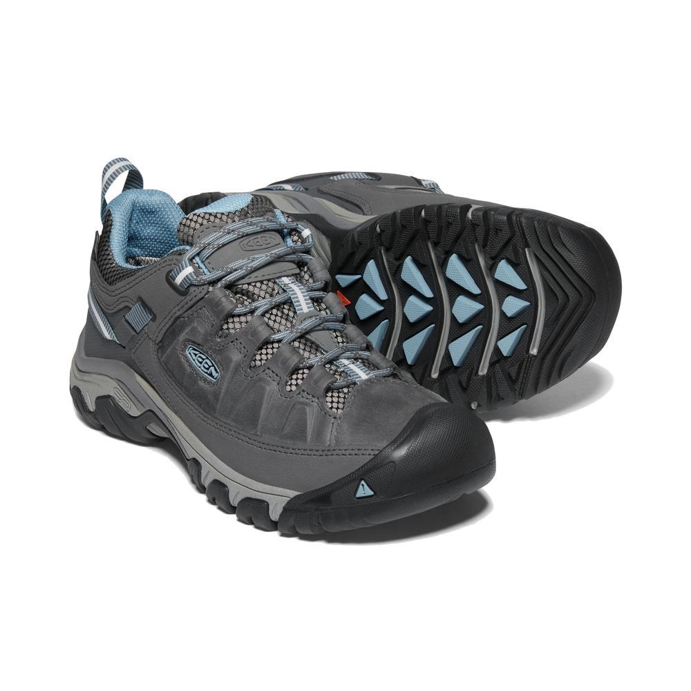 Keen Women's Targhee 3 Waterproof Hiking Shoe in Magnet and Atlantic Blue MAGNET/ATLANTIC
