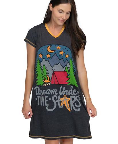 Lazy One Women's Dream Under the Stars V Neck Nightshirt