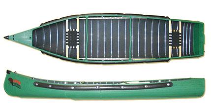Radisson 14ft Wide Transom Canoe with Web Seats FOREST_GREEN