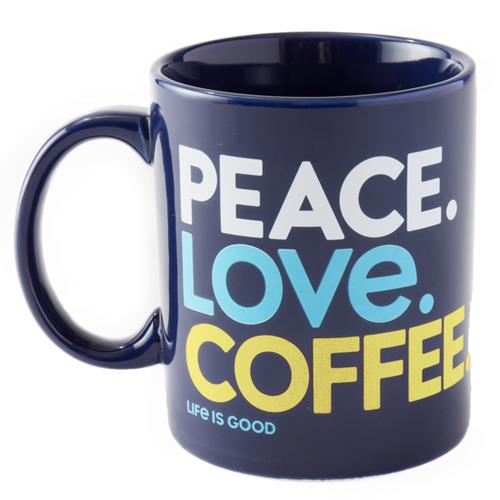 Life Is Good Peace Love Coffee Jake's Mug