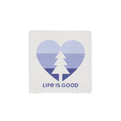 Life Is Good Tree Heart Small Wooden Sign