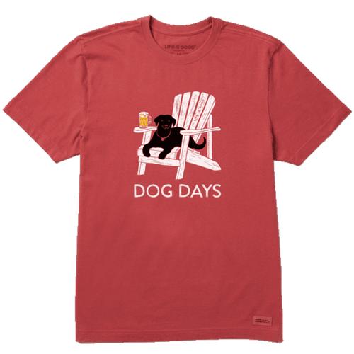 Life Is Good Men's Dog Days Beer Crusher Tee