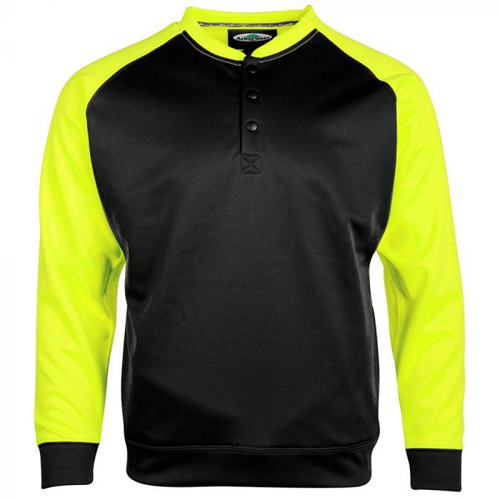Arborwear Men's 2-Tone Tech Single Thick Crew Sweatshirt BLACK/YELLOW