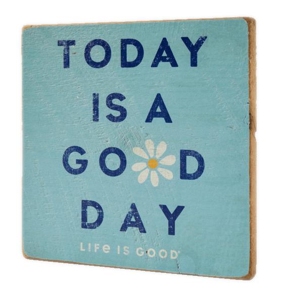 Life Is Good Today is A Good Day Large Wooden Sign BEACH_BLUE