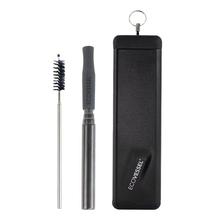 Ecovessel Quickstraw Telescoping Straw with Carry Case BLACK_SHADOW
